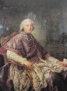 Francois-Hubert Drouais Portrait of Cardinal de la Rochefoucauld oil